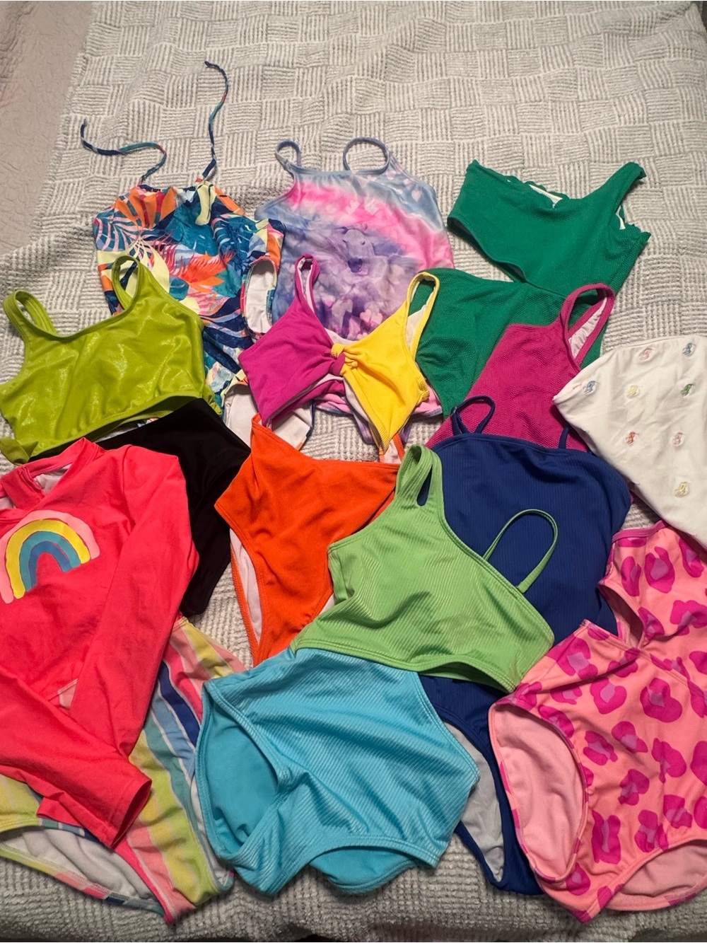 Mixed Girls' Colorful Swimwear Set - Bright Multi-Color